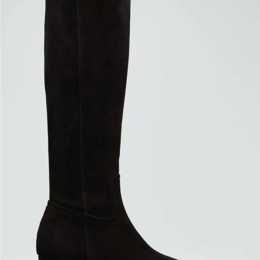 Aquatalia Pietra Black Suede Stretch Boots